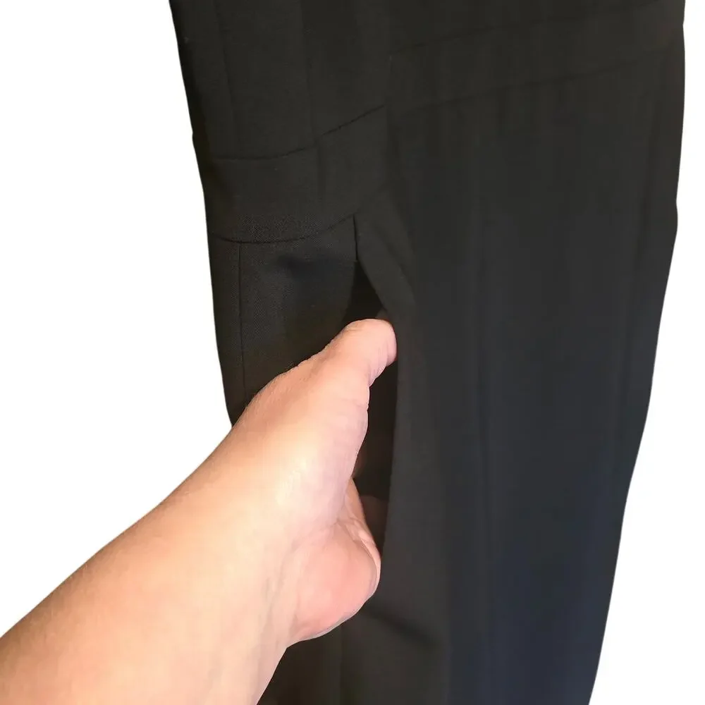 J Crew Sheath Dress Womens Size 6 Black Sleeveless Wool Blend Pockets Classic - Picture 6 of 14